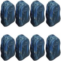 Kit C/ 8x Mochila Grande Cor Azul - CCB Fashion Bag