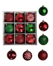 Kit C/9 Bolas De Enfeite Árvore De Natal Decoração Pendurar