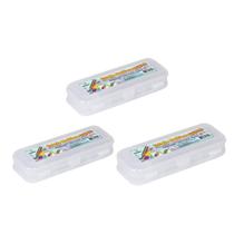Kit C/9 Estojo Multiuso Transparente Duplo Pequeno BRASAMI