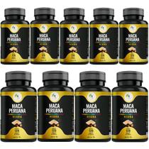 KIT C/9 Ma ca Perua na Negra Premium Pura 500mg 120 Cáps - Fits Life