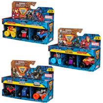 Kit c/9 Monster Jam Mini Marvel Spiderman Iron Man Thor 1:64 Kit c/9 Monster Jam Mini Marvel Spiderman Iron Man Thor 1:64