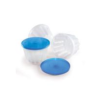 Kit C/9 Potes Para Sobremesa Transparente de Plástico Kit C/9 Potes Para Sobremesa Transparente de Plástico