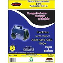 Kit c/9 Sacos Descartáveis Aspirador Electrolux Super Compact A330/A340/A350 1100W