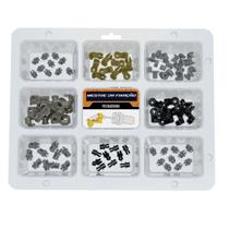Kit C/90 Grampos Fechadura Mix Diversos - 9 Berços/Mix 01
