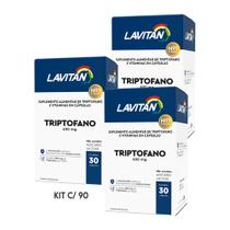 Kit c/ 90 Suplemento de Triptofano 600mg e Vitaminas Lavitan