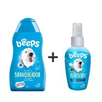 Kit C/Colônia Beeps Blueberry + Shampoo Branqueador Cães