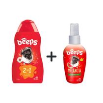 Kit C/Colônia Melancia + Shampoo 2 Em 1 Beeps Pets Society