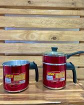 Kit c/ cuscuzeira e caneco - vermelho