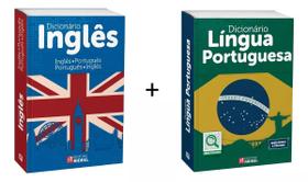 Kit C/ Dicionário Inglês E Português - Português E Inglês + Dicionário Língua Portuguesa Edições Revistas E Atualizadas