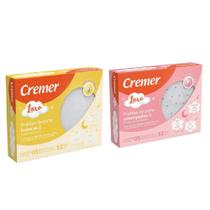 Kit C/ Fralda Cremer Luxo Branca + Fralda Cremer Luxo estampada Rosa Kit C/ Fralda Cremer Luxo Branca + Fralda Cremer Luxo estampada Rosa