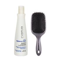 Kit C.Kamura Shampoo Daily Balance Care e Escova Cerdas Mistas