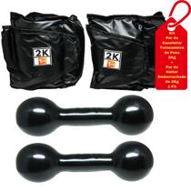 Kit C/Par de Caneleira Peso 2Kg + Par de Halter Emborrachado 2Kg Kit C/Par de Caneleira Peso 2Kg + Par de Halter Emborrachado 2Kg