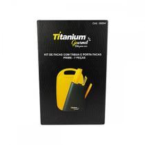Kit C/Tabua/Porta Faca 7Pc Titanium 6894 Kit C/Tabua/Porta Faca 7Pc Titanium 6894