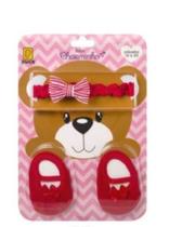 Kit c/tiara e meia sapatinho/bb Charminho Kit c/tiara e meia sapatinho/bb Charminho