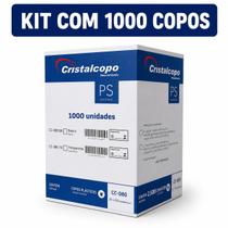 Kit c1000 copo descartável 80ml transp. ps cristalcopo Kit c1000 copo descartável 80ml transp. ps cristalcopo