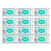 Kit C12 Toalha Umedecida Baby Algodão e Água C50 Eurofral