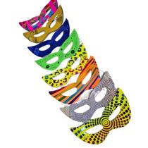 kit c1200 mascara gatinha holográfica carnaval papel sortida