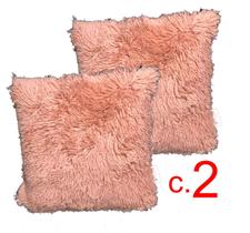 Kit C2 Capa de Almofada Pelucia 40x40 Texugo Sofá FluFlu