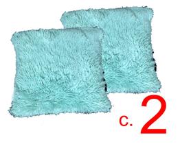 Kit C2 Capa de Almofada Pelucia 40x40 Texugo Sofá FluFlu