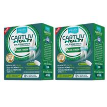 Kit C2 Cartliv Multi Colágeno Tipo II + HA + MSM - 60Caps - Equaliv
