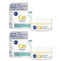 Kit C2 Creme Facial Q10 Power Pele Oleosa Dia 52g Nívea