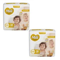 Kit C2 Fralda Jumbo Grandinhos Love & Care XXXG C/18 - Mili Kit C2 Fralda Jumbo Grandinhos Love & Care XXXG C/18 - Mili