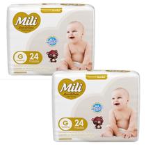 Kit C2 Fralda Love & Care Jumbo G C/24 - Mili Kit C2 Fralda Love & Care Jumbo G C/24 - Mili