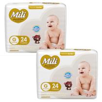 Kit C2 Fralda Love & Care Jumbo G C/24 - Mili