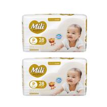 Kit C2 Fralda Love & Care Jumbo P C/28 - Mili Kit C2 Fralda Love & Care Jumbo P C/28 - Mili