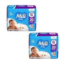 Kit C2 Fralda Ultra Seca Jumbinho G 20 Unidades - Mili