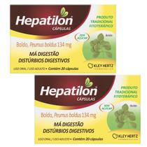 Kit C2 Hepatilon Má Digestão Suplemento Kley Hertz