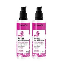 Kit C2 Luva de Silicone Creme Jasmin e Cacau - Divamor