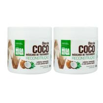 Kit C2 Máscara Tratamento Capilar Óleo de Coco 500g Wever