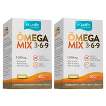 Kit C2 Ômega 3 Mix (3,6 e 9) Suplemento C60 - Equaliv