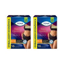 Kit C2 Roupa íntima Black P/M Calcinha Descartável - Tena