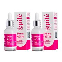Kit C2 Serum Facial 4 em 1 Rosa Mosqueta 30Ml - Epile Kit C2 Serum Facial 4 em 1 Rosa Mosqueta 30Ml - Epile