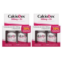 Kit C2 Suplemento Alimentar Calciodex 500mg 120 Kley Hertz