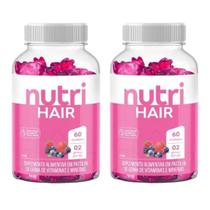 Kit C2 Suplemento Alimentar Gomas Cabelos C60 Nutrihealth