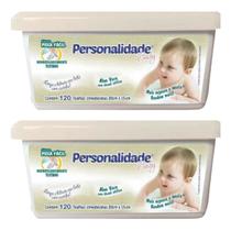Kit C2 Toalhas Umedecidas C120 Pote Personalidade Baby Kit C2 Toalhas Umedecidas C120 Pote Personalidade Baby