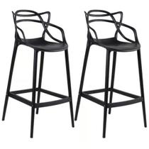 Kit C2banqueta Baixa Masters Allegra - 66 Cm - Preto