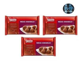 Kit C3 Barra Chocolate Meio Amargo Nestlé 1kg