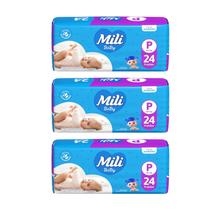 Kit C3 Fralda Infantil Jumbinho P C/24 - Mili