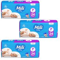 Kit C3 Fralda infantil Jumbinho P C/24 - Mili Kit C3 Fralda infantil Jumbinho P C/24 - Mili