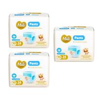 Kit C3 Fralda Pants Premium XG C24 - Mili Love&Care Kit C3 Fralda Pants Premium XG C24 - Mili Love&Care