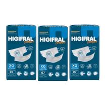 Kit C3 Fraldas Unissex Geriátricas Comfort Tam XG - Higifral - Eurofral Indust De Prod Hig E Termop Ltd