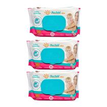 Kit C3 Lenço Umedecido Meu Bebe Ultra com 100 Unidades Kit C3 Lenço Umedecido Meu Bebe Ultra com 100 Unidades