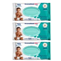 Kit C3 Lenço Umedecido Personalidade C100 - Baby plus