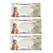 Kit C3 Lenço Umedecido Total Care C50 - Personalidade Baby Kit C3 Lenço Umedecido Total Care C50 - Personalidade Baby