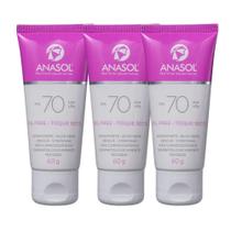 Kit C3 Protetor Facial Solar FPS70 Oil Free - Anasol Kit C3 Protetor Facial Solar FPS70 Oil Free - Anasol