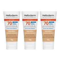 Kit C3 Protetor Solar Facial Bege Médio FPS70 Helioderm Kit C3 Protetor Solar Facial Bege Médio FPS70 Helioderm